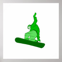 Surfeur vert posters