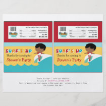 Surfing Birthday Party Candy Bar Wrappers flyers