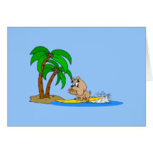 surfing bulldog cards