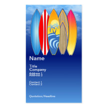 Surfing Business Card Templates