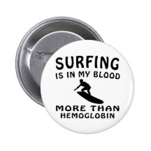 Surfing Design Pinback Button