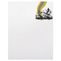 surfing into rainbows personalized letterhead