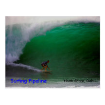 Surfing Pipeline  , North Shore, Oahu Post Card