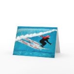 Surfing Santa Christmas Card