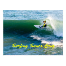 Surfing Santa Cruz California Products Postcard