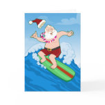 Surfing Santa Funny Christmas