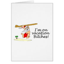 Surfing Santa Greeting Cards