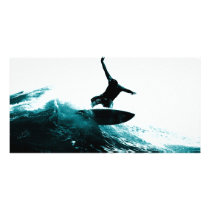 Surfing the Wave Custom Photo Card