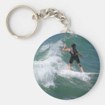 Surfing Wave Key Chain