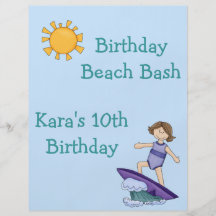 Surf's Up Beach Flyer Invitation