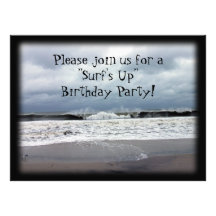 "Surf's Up" Birthday Party Personalized Invites