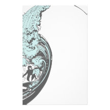 Surf's Up Blue Stationary Stationery Design