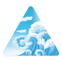Surf's Up Triangle Stickers