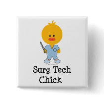 Surg Tech Chick Button
