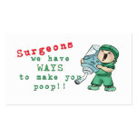Surgeon Business Card: Ways to make you Poop