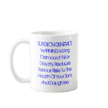 SURGEON GENERAL'S WARNING: Vote Democrat Now... mugs