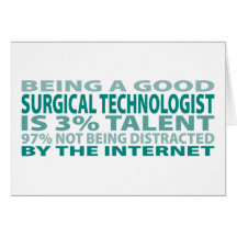 Surgical Technologist 3% Talent Greeting Cards