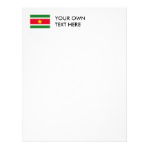 Suriname Flag Letterhead Template