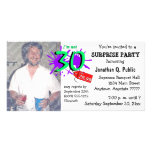 Surprise 30th Birthday Party Photo Invitation Customized Photo Card