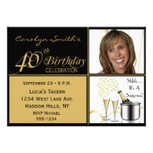 Surprise 40th Birthday Party Invitations