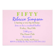 Surprise 50th Birthday Invitation