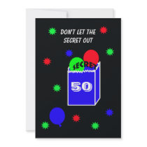 Surprise 50th Birthday Party Invitation -- SECRET