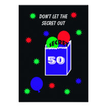 Surprise 50th Birthday Party Invitation -- SECRET invitations