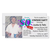 Surprise 50th Birthday Party Photo Invitation Personalized Photo Card