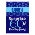 SURPRISE 60th Birthday Blue Stars T532 Invite