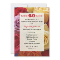 Surprise 60th Birthday Party Invitation, Roses