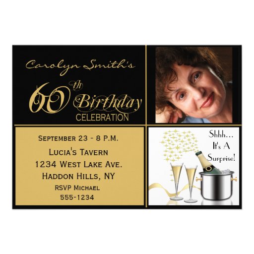 Surprise 60th Birthday Party Invitations | Zazzle