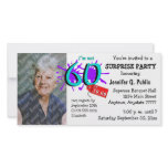 Surprise 60th Birthday Party Photo Invitation photo cards