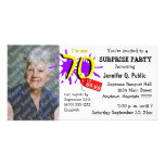 Surprise 70th Birthday Party Photo Invitation Photo Greeting Card