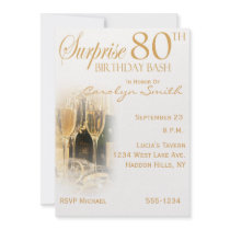 Surprise 80th Birthday Party Invitations