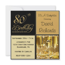 Surprise 80th Birthday Party Invitations