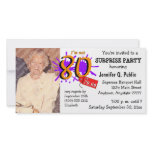 Surprise 80th Birthday Party Photo Invitation photo cards