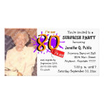 Surprise 80th Birthday Party Photo Invitation Customized Photo Card