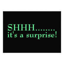 Surprise Birthday Party Invitations - Shhh