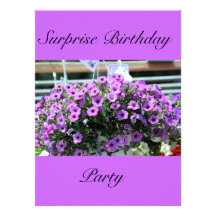 surprise  birthday personalized announcements