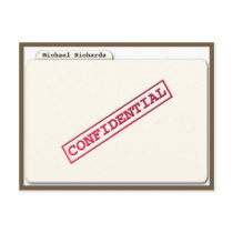 Surprise Confidential folder Invitation Post Card