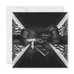 Surprise Party Zebra Black White Bow