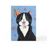 Surprise! | Tuxedo Cat Happy Birthday Card
