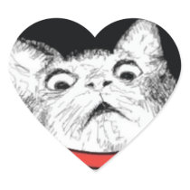 Surprised Cat Gasp Meme - Heart Stickers