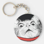 Surprised Cat Gasp Meme - Keychain