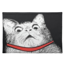 Surprised Cat Gasp Meme - Placemat