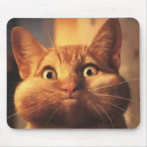 Surprised Cat Mousepad