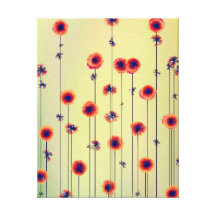 Surreal 22 x 28 Modern Wildflowers Canvas Prints