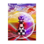 Surreal chess art paintings  fantastic art postcards
