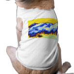 Surreal Cumulus and Bright Yellow Topography by KL Dog Tshirt