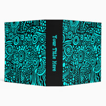 Surreal Life (2.0in) - Black on Cyan 3 Ring Binders